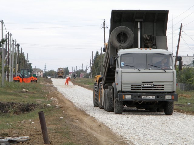 Строительство дороги на улице Степана Разина